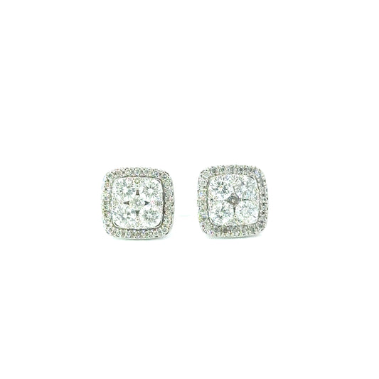 10K Diamond Screwback Earrings