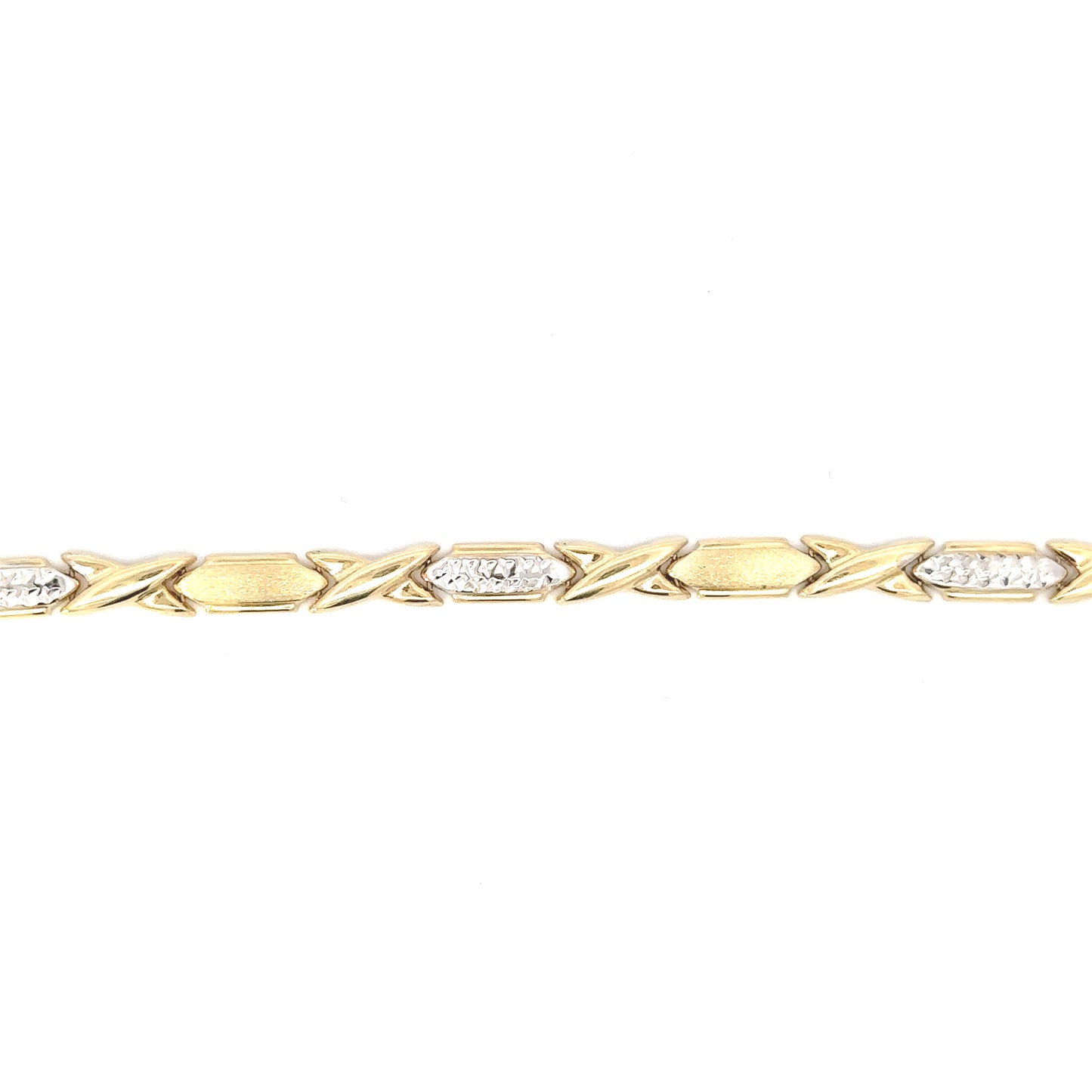 10K 2-Tone XO Bracelet