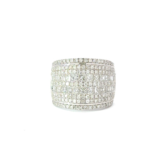 14K White Gold Diamond Cocktail Ring