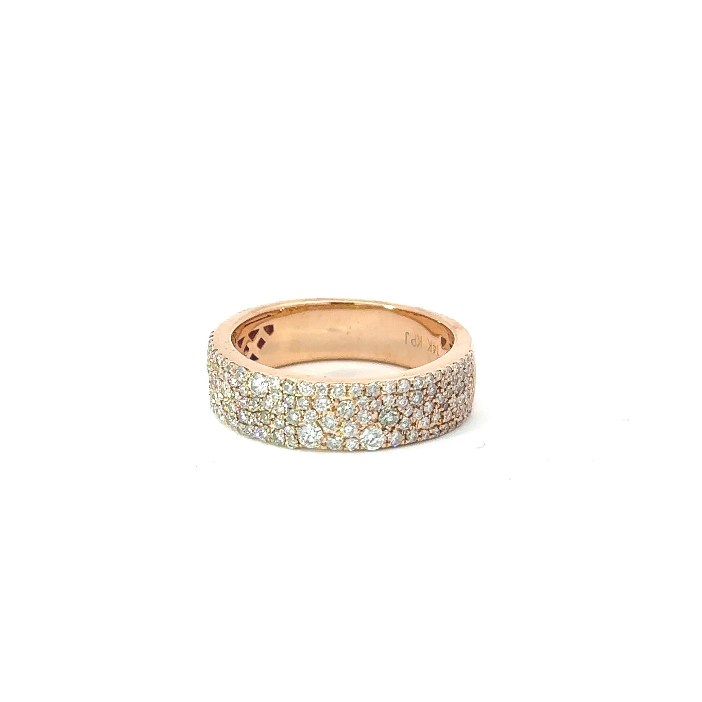 14K Rose Gold Diamond Band