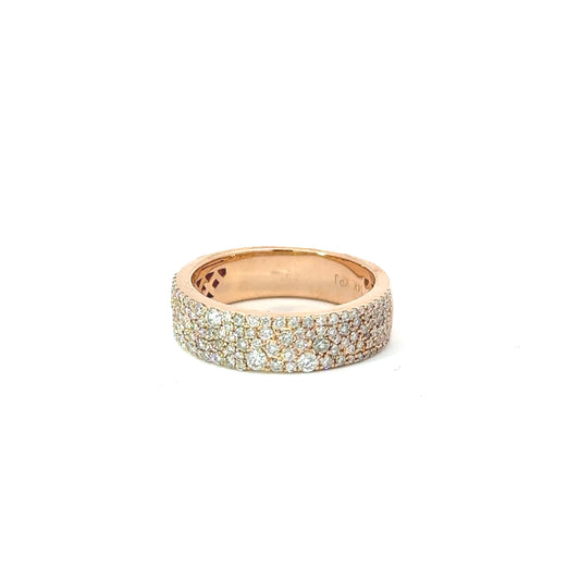 14K Rose Gold Diamond Band