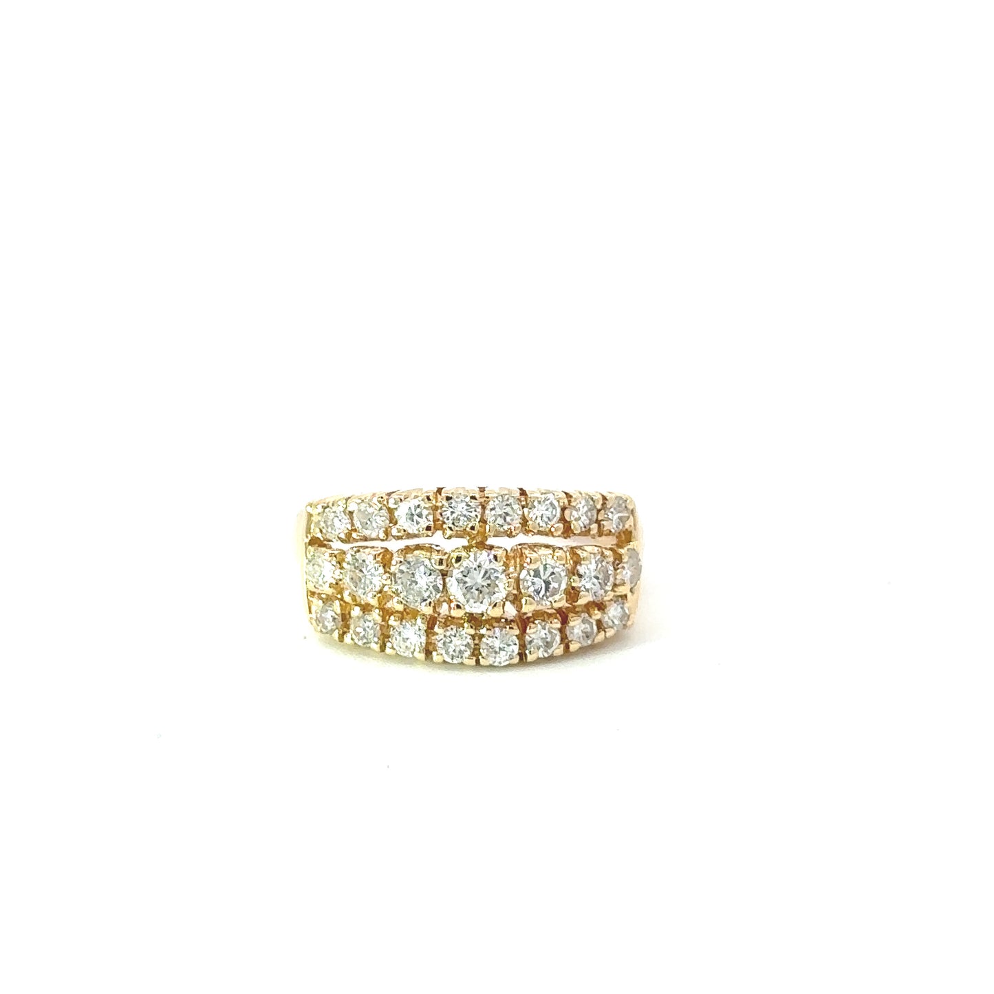 14K Yellow Gold Diamond Band