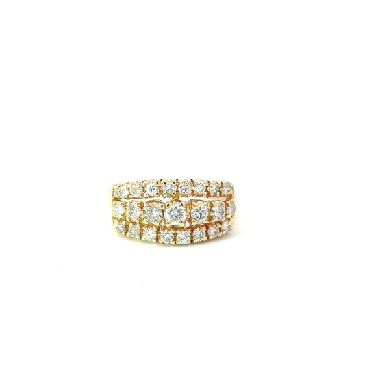 14K Yellow Gold Diamond Band