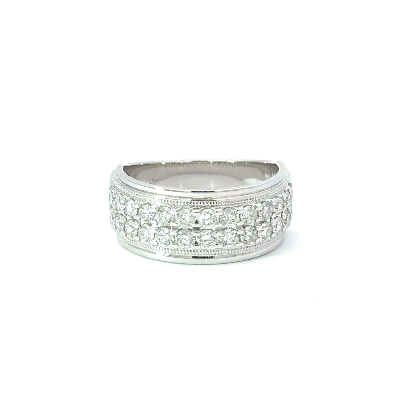 10K Mens Diamond Band