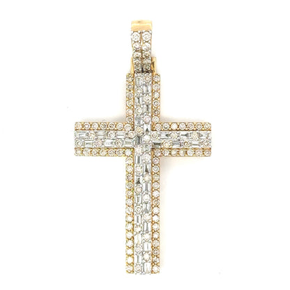 10K Diamond Cross Charm