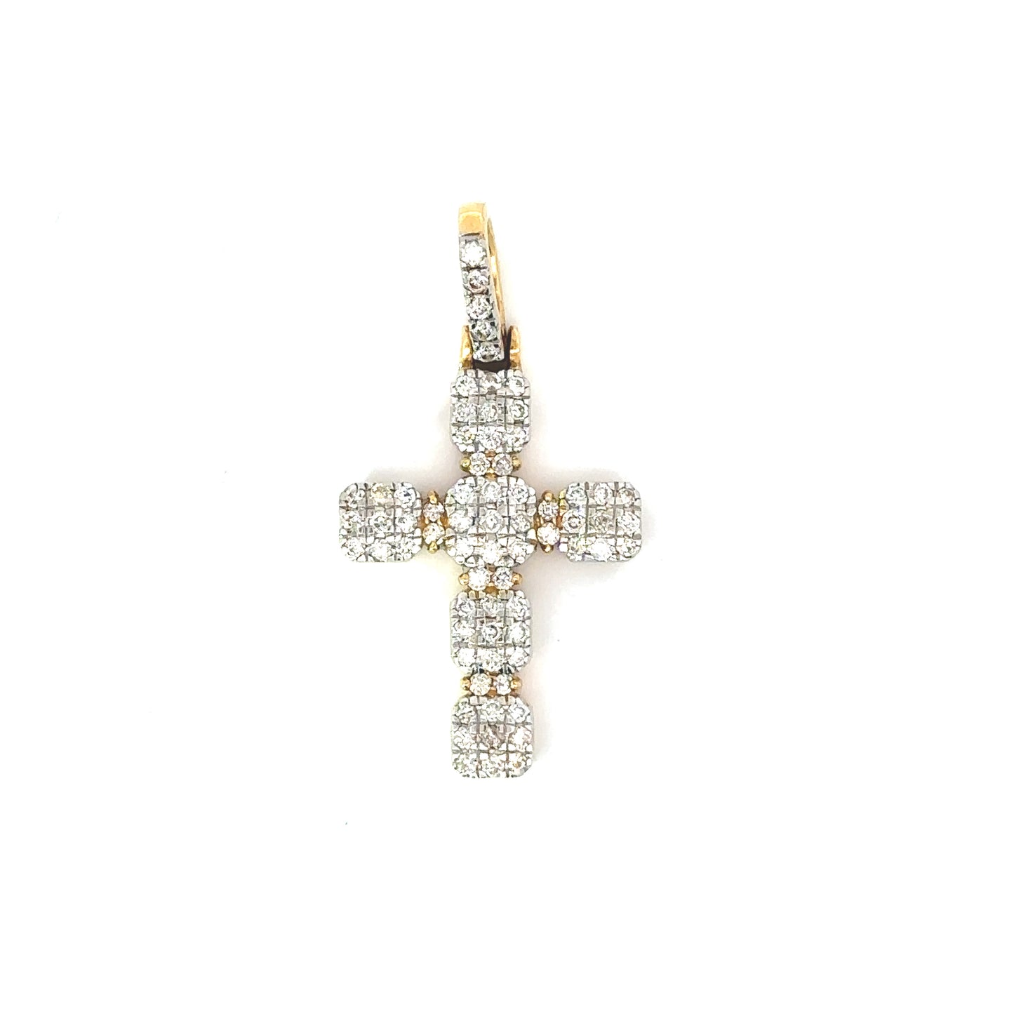 10K Diamond Cross Charm