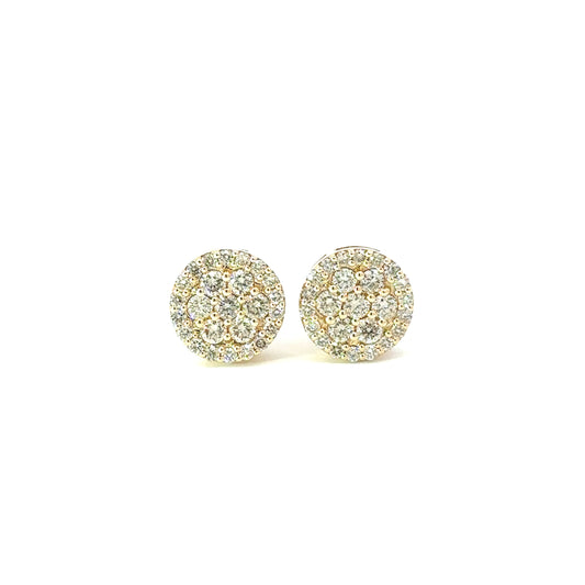 10K Diamond Screwback Earrings