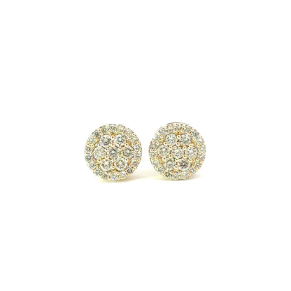 10K Diamond Screwback Earrings