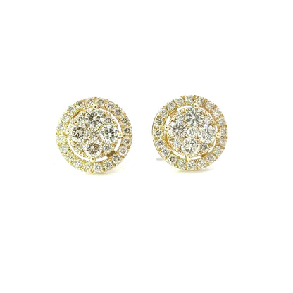 10K Diamond Screwback Earrings