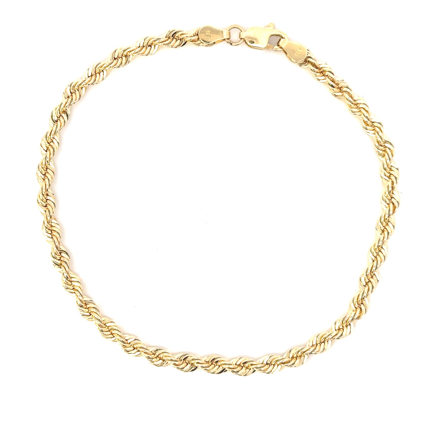 10K Yellow Gold Rope Bracelet