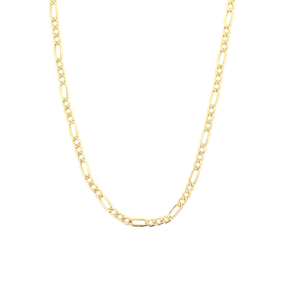 10K Yellow Gold Figaro Chain