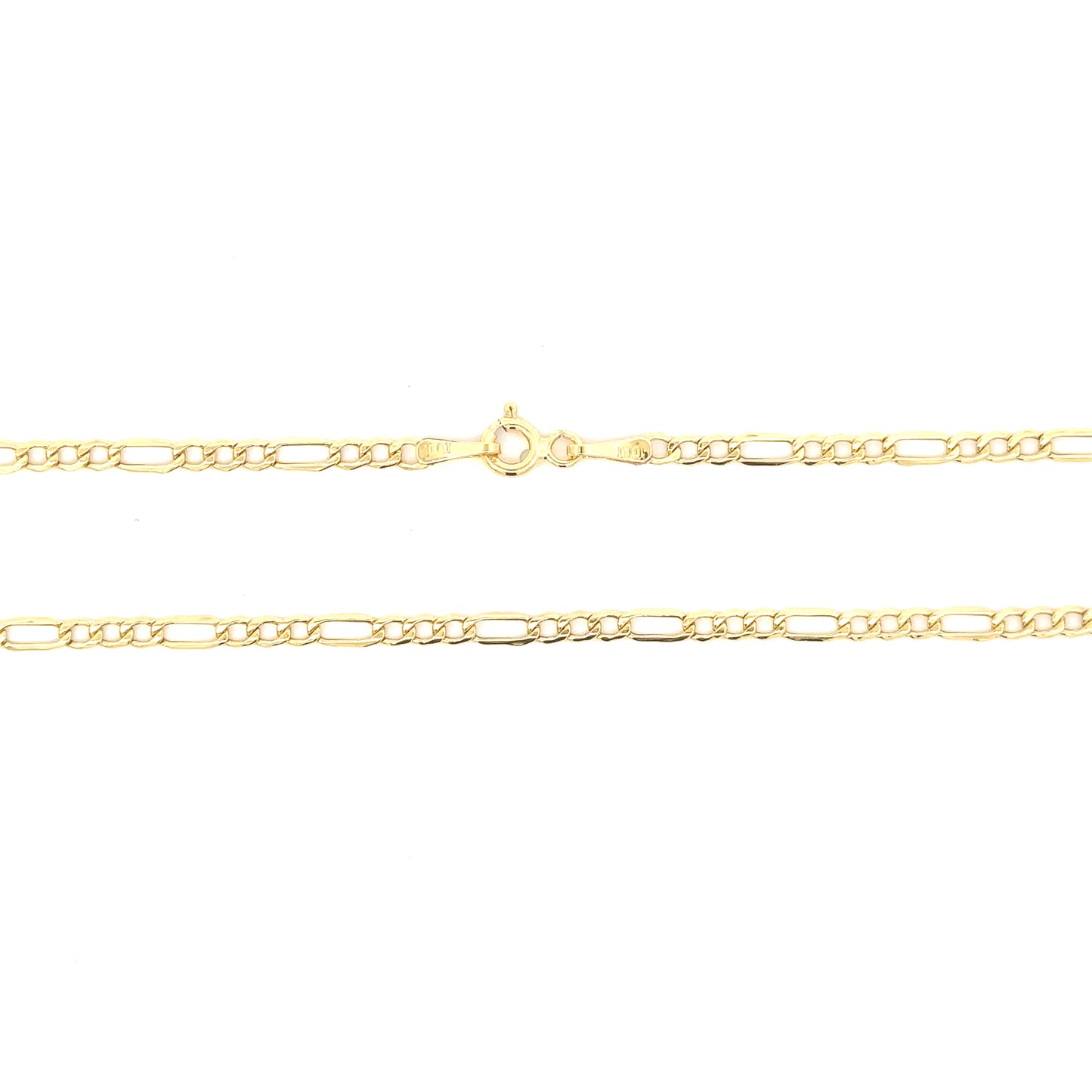 10K Yellow Gold Figaro Chain