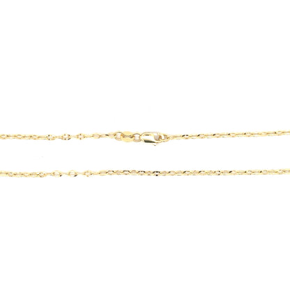 10K Yellow Gold Fancy Cable Link Chain