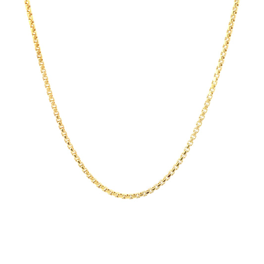 10K Yellow Gold Round Box Chain