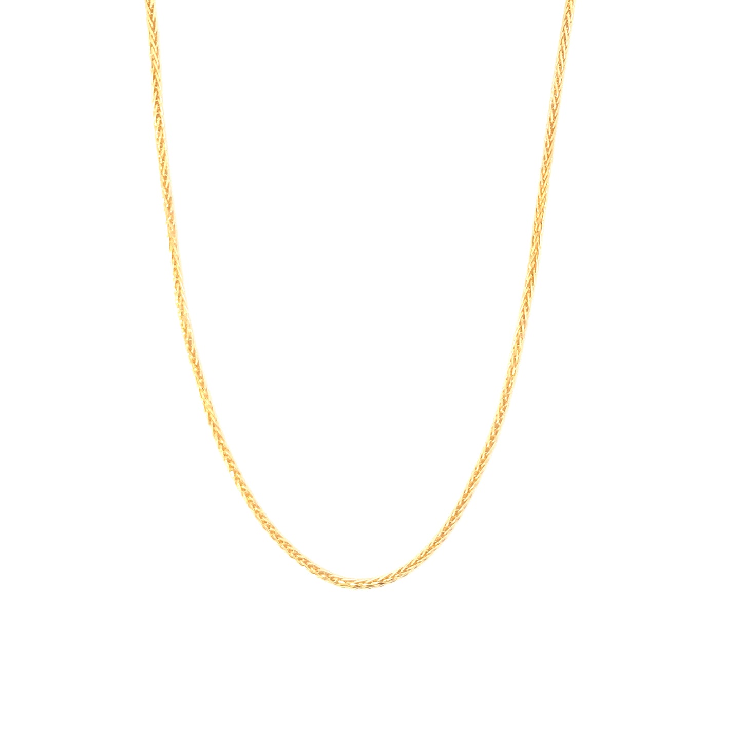 14K Yellow Gold Adjustable Wheat Chain