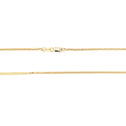 14K Yellow Gold Wheat Chain