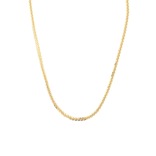 14K Yellow Gold Wheat Chain