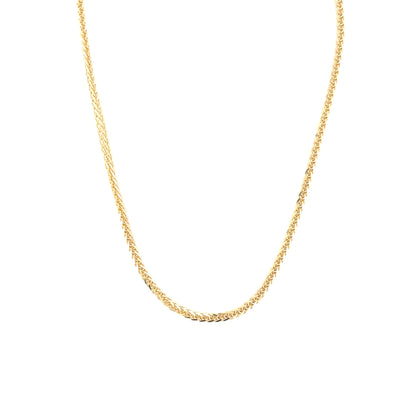 14K Yellow Gold Wheat Chain