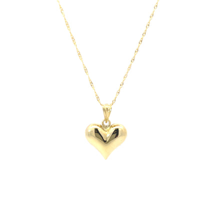 10K Yellow Gold Heart Pendant