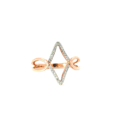 10K Rose Gold Diamond Ring