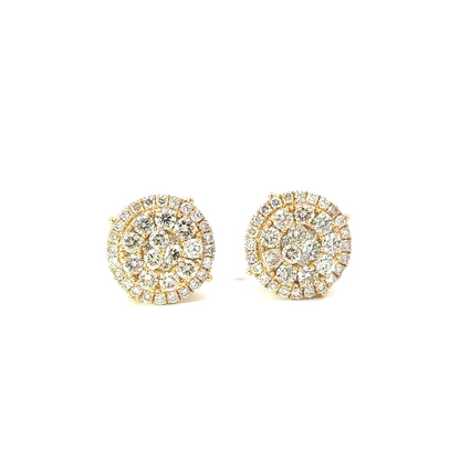 10K Yellow Gold Diamond Earrings