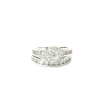 14K White Gold Engagement Ring