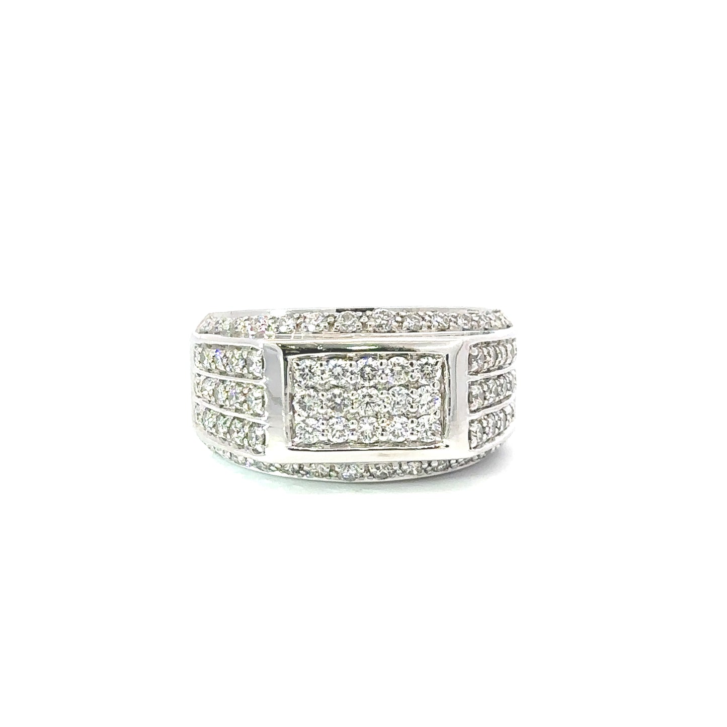 White Gold Mens Diamond Ring