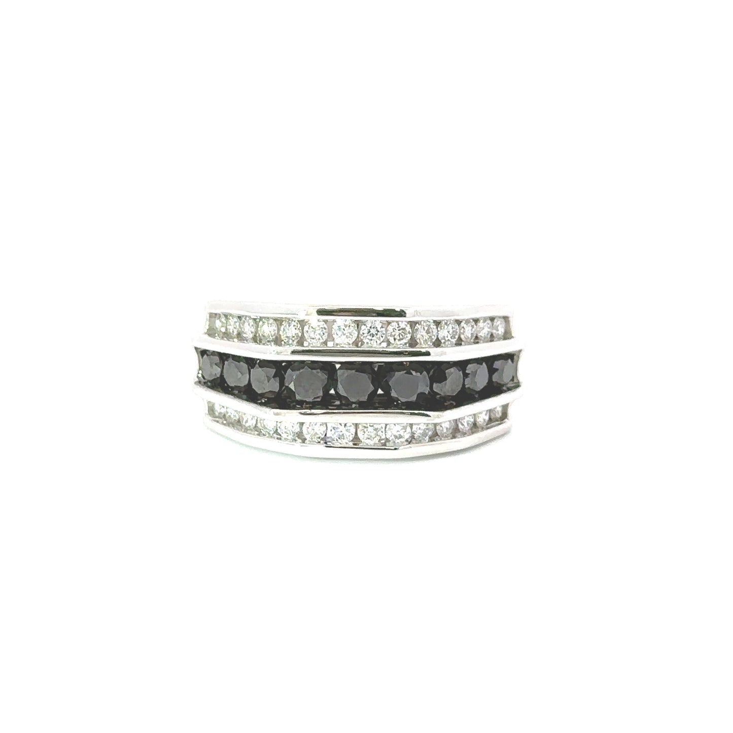 10K White Gold Diamond Band