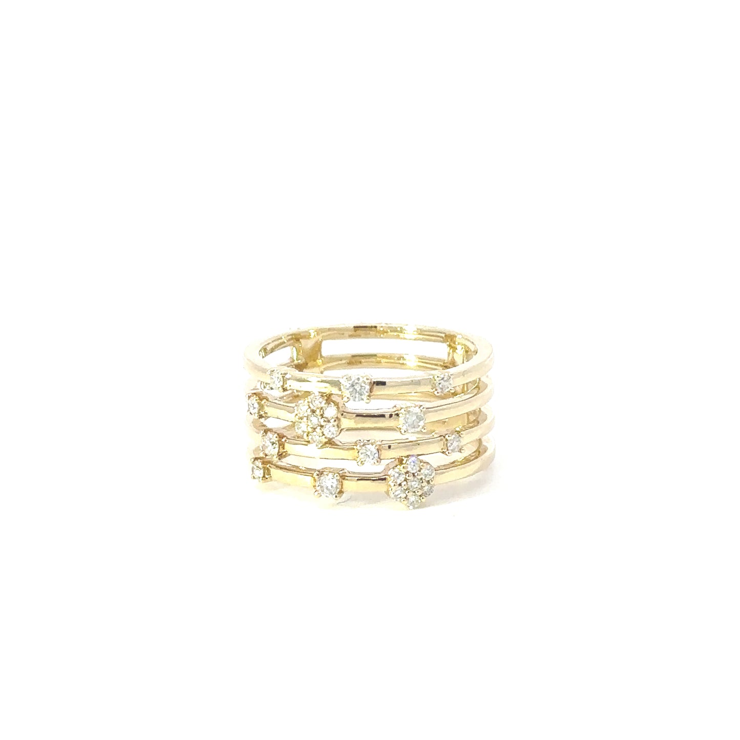 Gold Stacked Diamond Ring