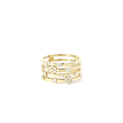 Gold Stacked Diamond Ring