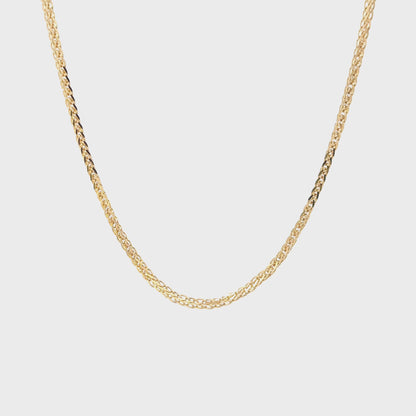 14K Yellow Gold Wheat Chain