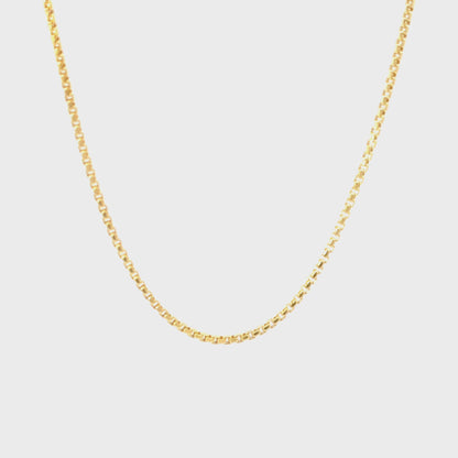 10K Yellow Gold Round Box Chain