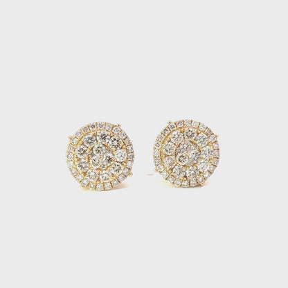 10K Yellow Gold Diamond Earrings