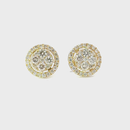 10K Diamond Screwback Earrings