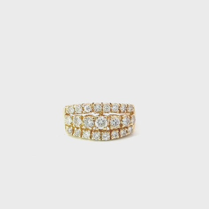 14K Yellow Gold Diamond Band