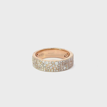 14K Rose Gold Diamond Band