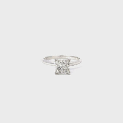 1.5 Carat Princess Cut Lab-Grown Diamond Solitaire Ring