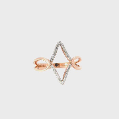 10K Rose Gold Diamond Ring