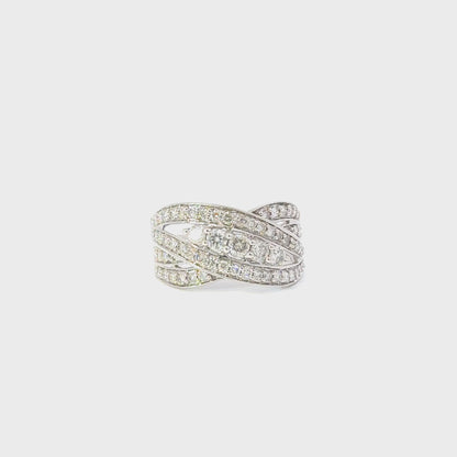 Diamond Crossover Ring