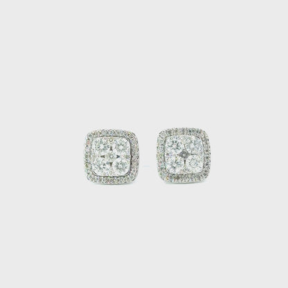 10K Diamond Screwback Earrings