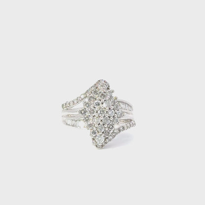 Dazzling Diamond Cluster Ring