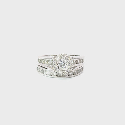 14K White Gold Engagement Ring