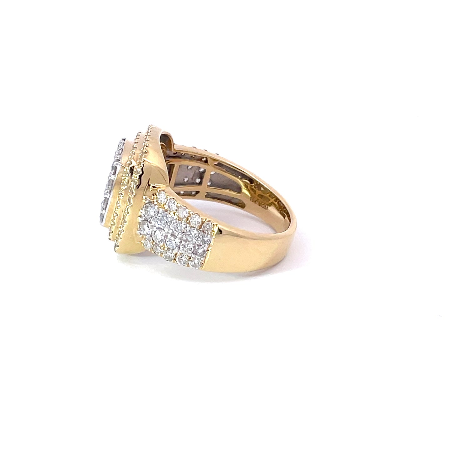 10K Mens 2-Tone Diamond Ring