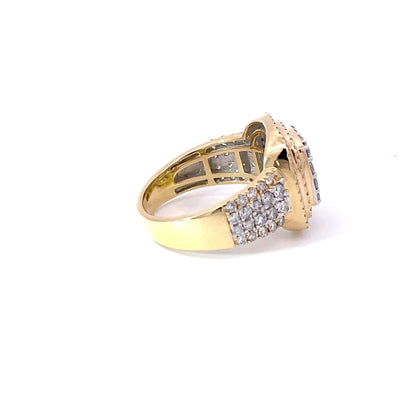 10K Mens 2-Tone Diamond Ring