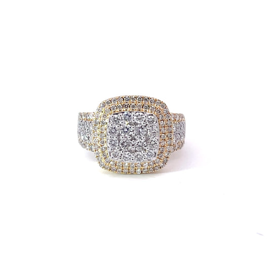 10K Mens 2-Tone Diamond Ring