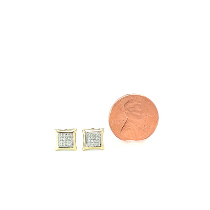 10K Kite Shaped Diamond Screwbacks