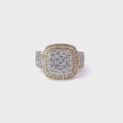 10K Mens 2-Tone Diamond Ring